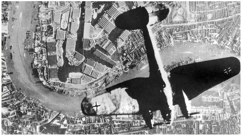 Luftbildaufnahme aus dem 2. Weltkrief